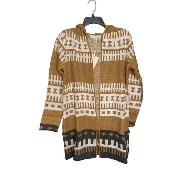 Love by Design Apollo Hooded Aztec Tribal Pattern Cardigan Size Medium - Picture 2 of 12